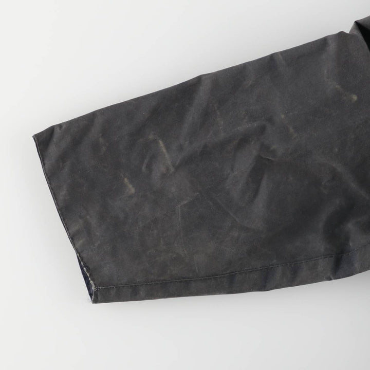 2000s~ Barbour Beaufort 3 Warrant Oiled Hunting Jacket, Made in England, C42, Men's Size L Waxed cotton navy blue type Vintage Second Hand