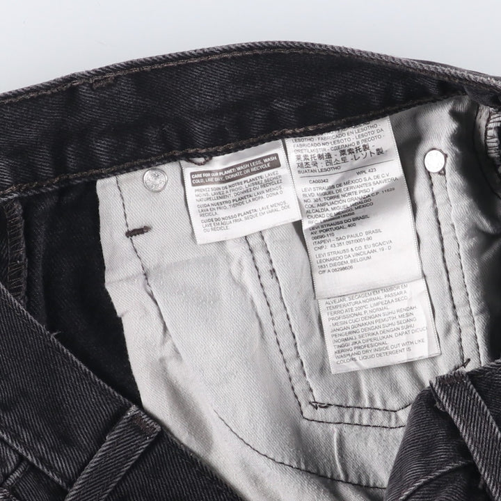 Levi's 550 Black Denim Tapered Denim Pants Men's W32 equivalent cotton black type Vintage Second Hand