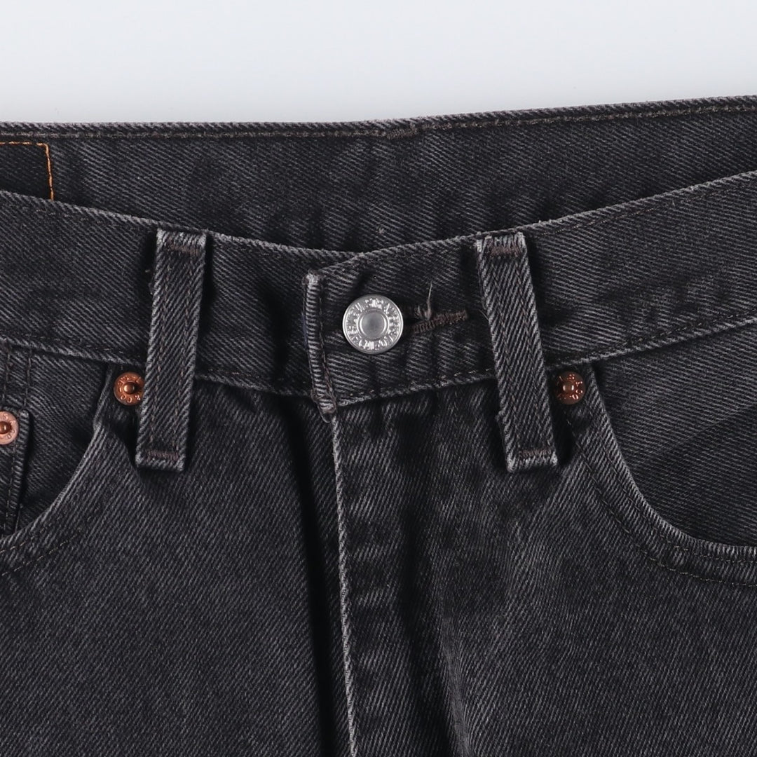 Levi's 550 Black Denim Tapered Denim Pants Men's W32 equivalent cotton black type Vintage Second Hand