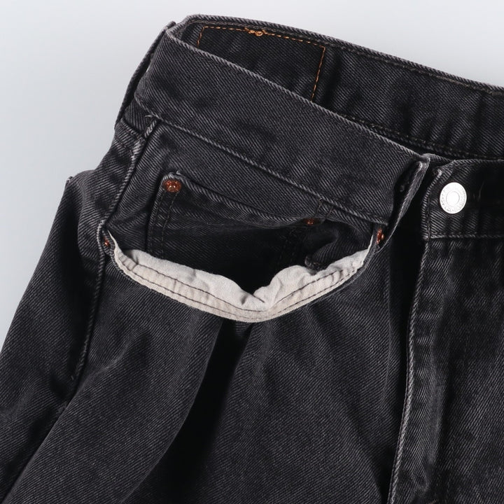 Levi's 550 Black Denim Tapered Denim Pants Men's W32 equivalent cotton black type Vintage Second Hand