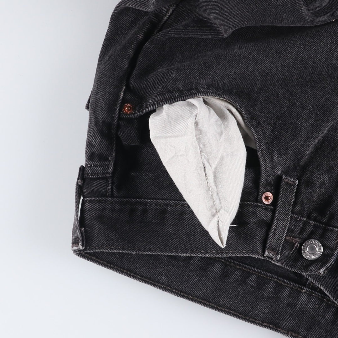 Levi's 550 Black Denim Tapered Denim Pants Men's W32 equivalent cotton black type Vintage Second Hand