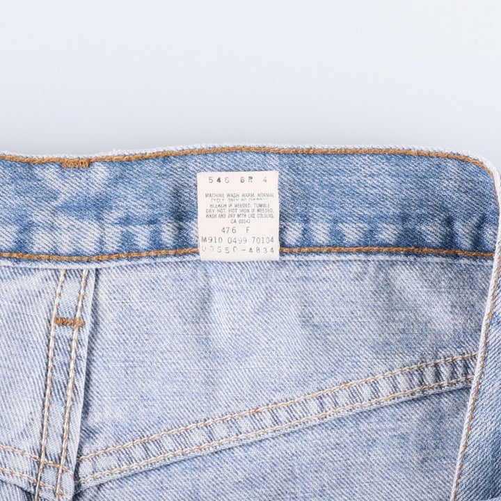90'S Levi's 00550-4834 Relaxed Fit Tapered Denim Pants, Black, Men's, Size 33 (Vintage) cotton Blue type light blue Vintage Second Hand