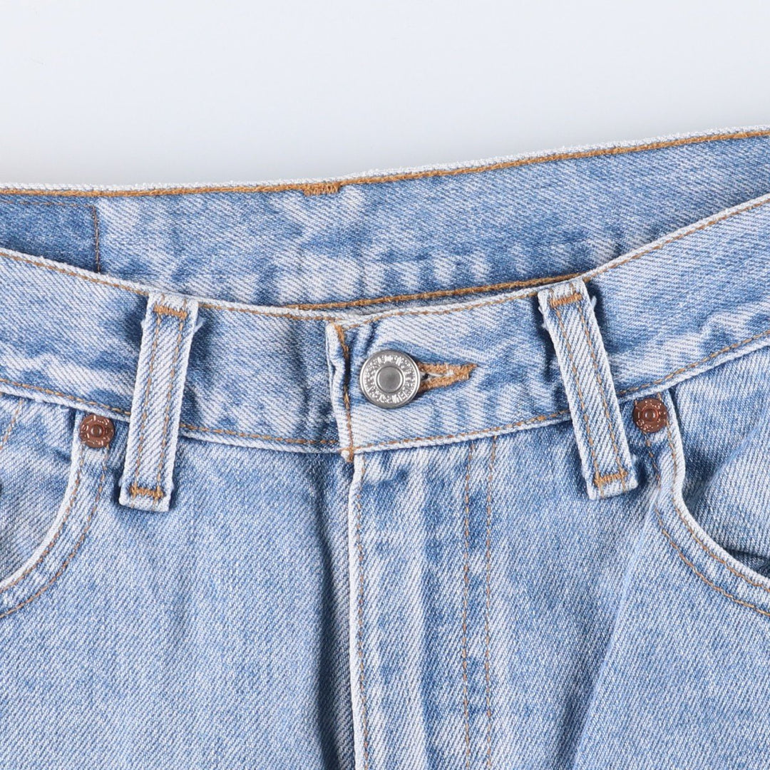90'S Levi's 00550-4834 Relaxed Fit Tapered Denim Pants, Black, Men's, Size 33 (Vintage) cotton Blue type light blue Vintage Second Hand