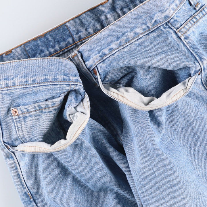 90'S Levi's 00550-4834 Relaxed Fit Tapered Denim Pants, Black, Men's, Size 33 (Vintage) cotton Blue type light blue Vintage Second Hand