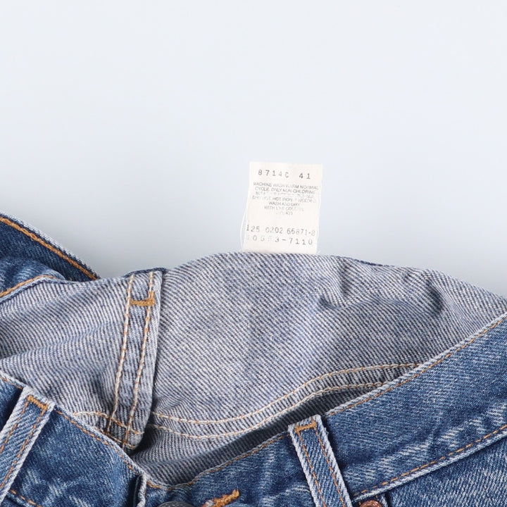 00'S Levi's 550 Relaxed Fit Black Denim Tapered Denim Pants Men's W34 cotton blue type Vintage Second Hand