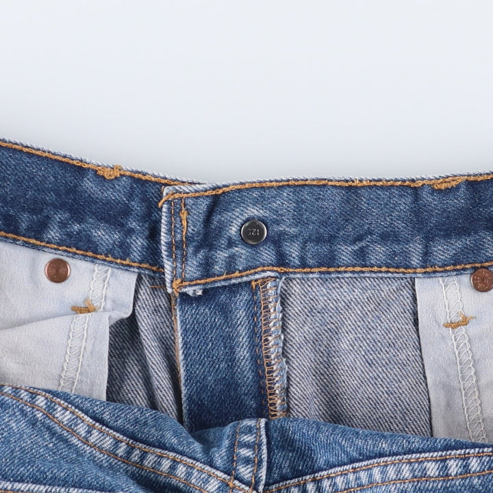 00'S Levi's 550 Relaxed Fit Black Denim Tapered Denim Pants Men's W34 cotton blue type Vintage Second Hand