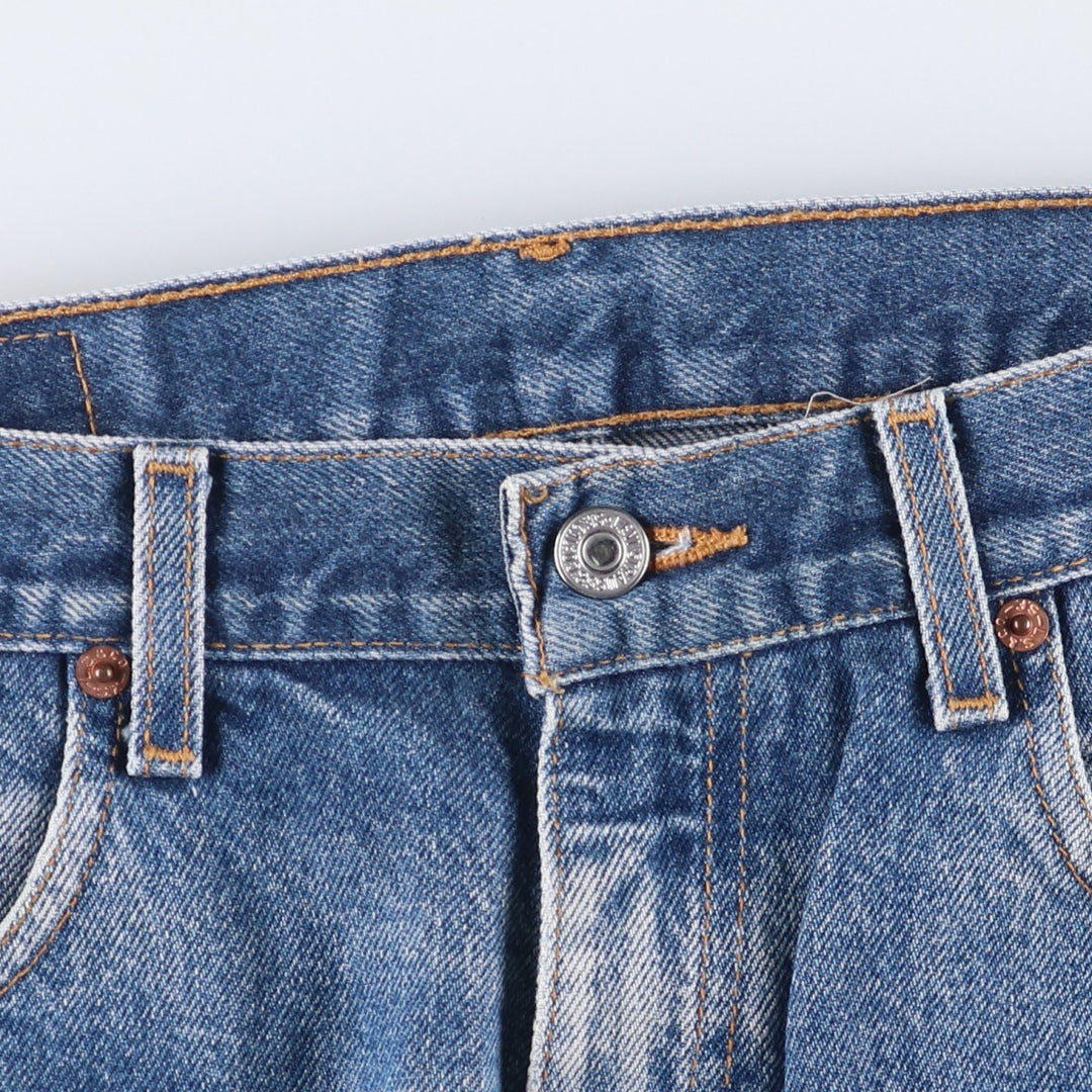 00'S Levi's 550 Relaxed Fit Black Denim Tapered Denim Pants Men's W34 cotton blue type Vintage Second Hand