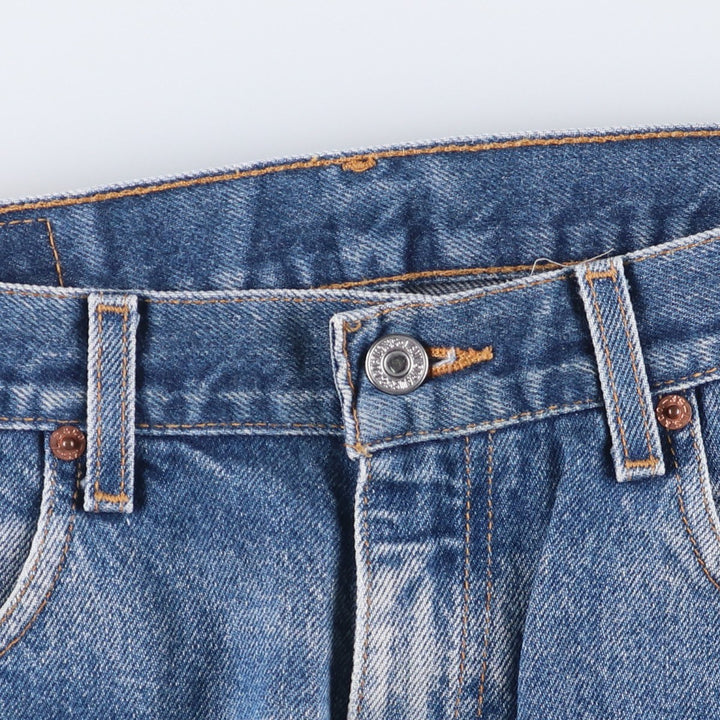 00'S Levi's 550 Relaxed Fit Black Denim Tapered Denim Pants Men's W34 cotton blue type Vintage Second Hand