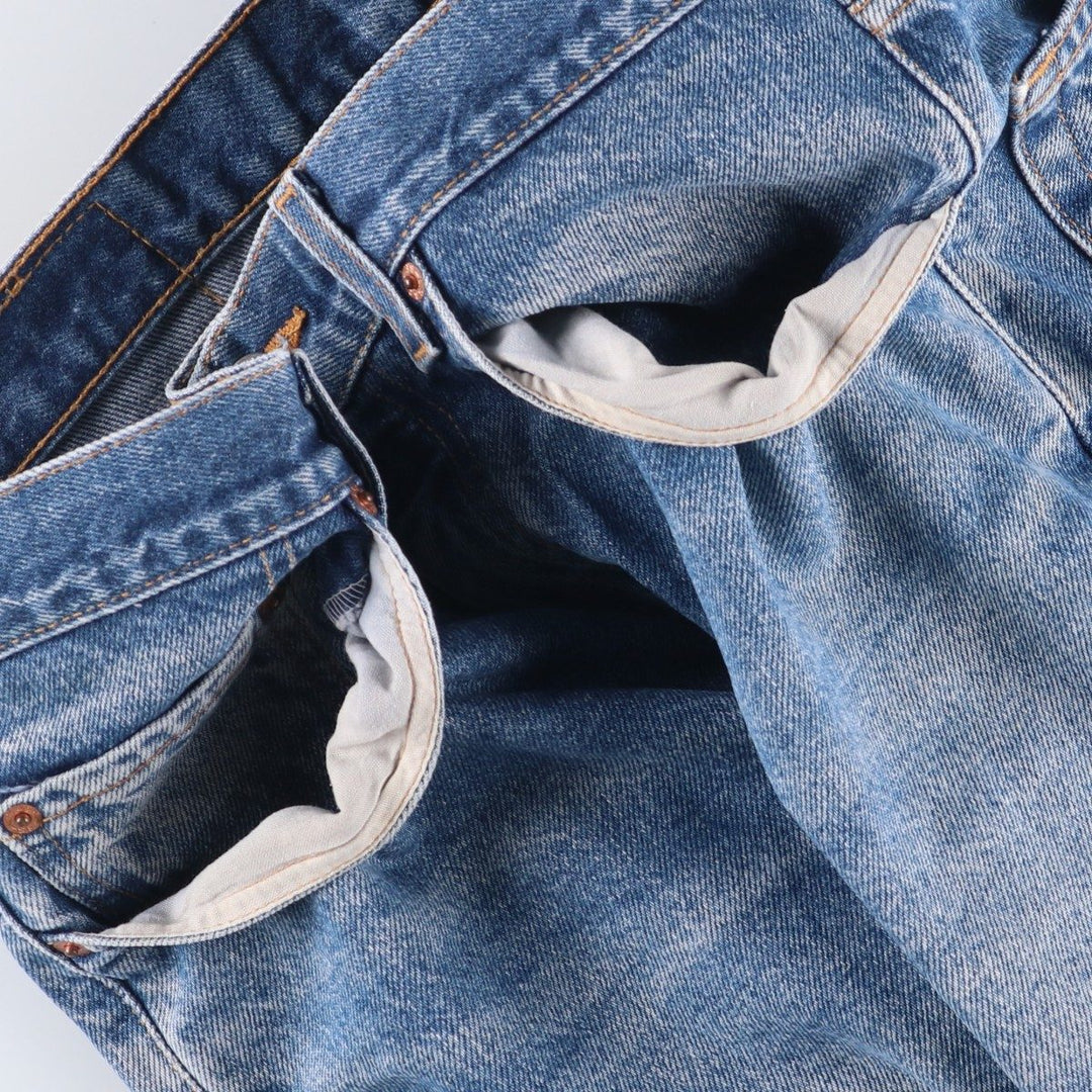 00'S Levi's 550 Relaxed Fit Black Denim Tapered Denim Pants Men's W34 cotton blue type Vintage Second Hand