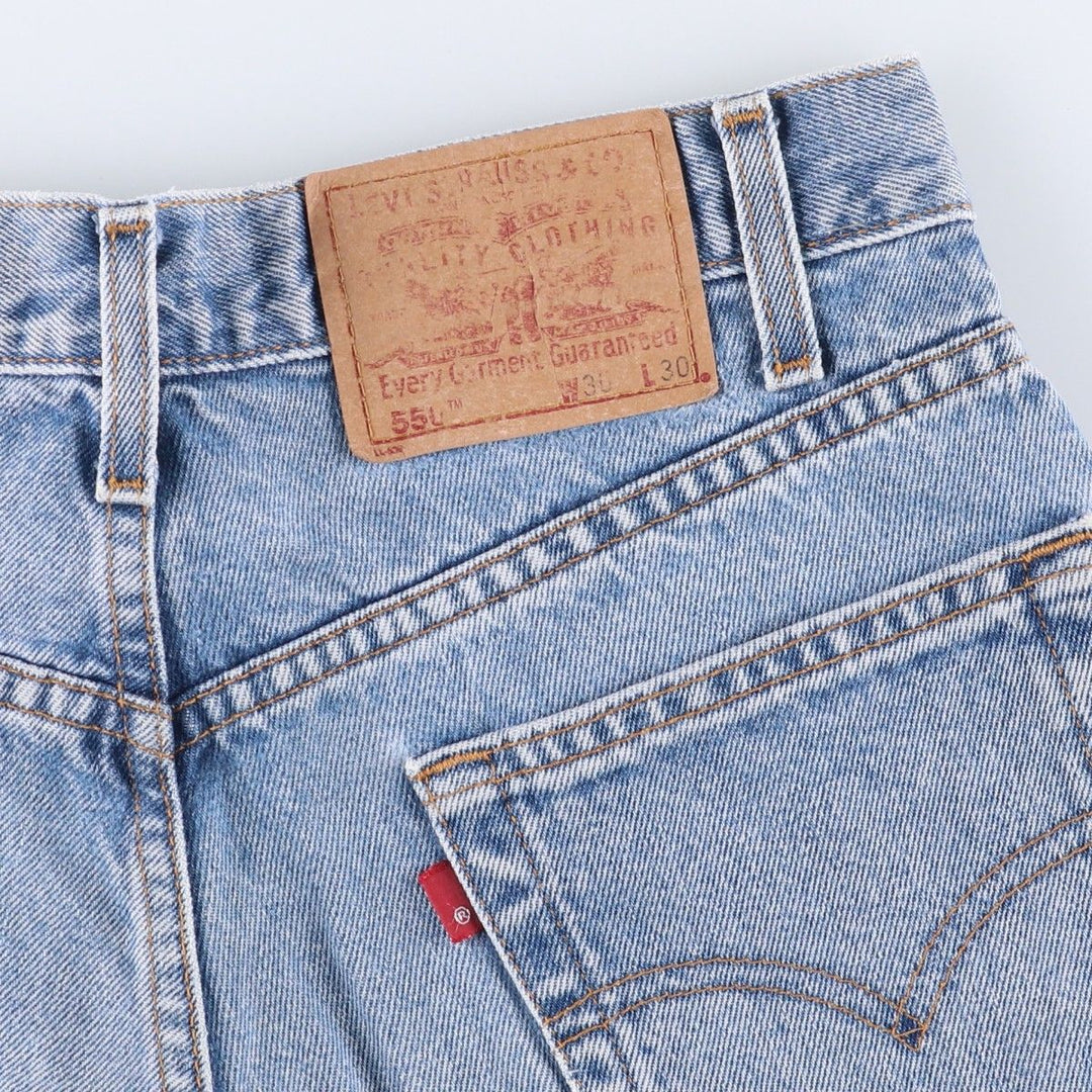 90'S Levi's 00550-4892 Relaxed Fit Tapered Denim Pants, Black Denim, Men's, Size W29 cotton Blue type light blue Vintage Second Hand