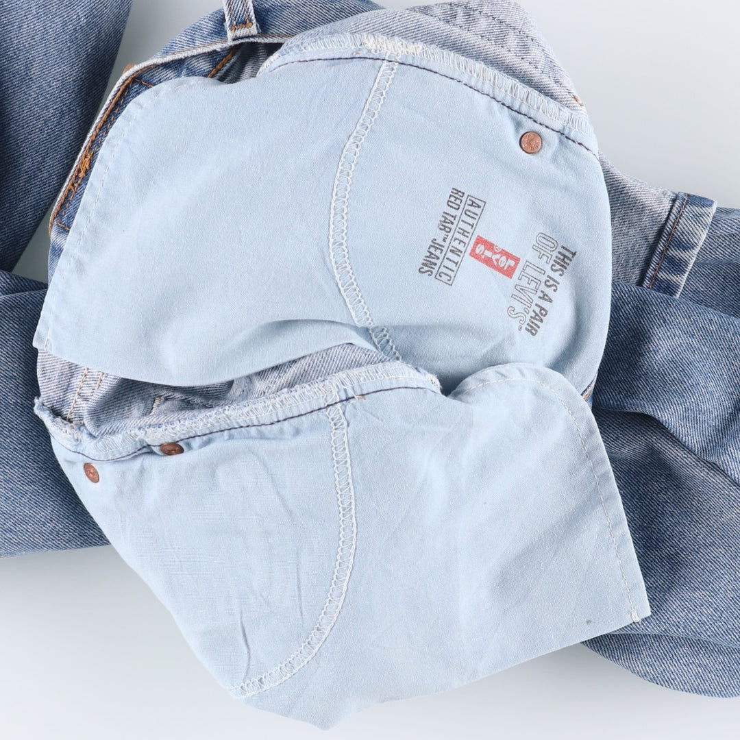 90'S Levi's 00550-4892 Relaxed Fit Tapered Denim Pants, Black Denim, Men's, Size W29 cotton Blue type light blue Vintage Second Hand