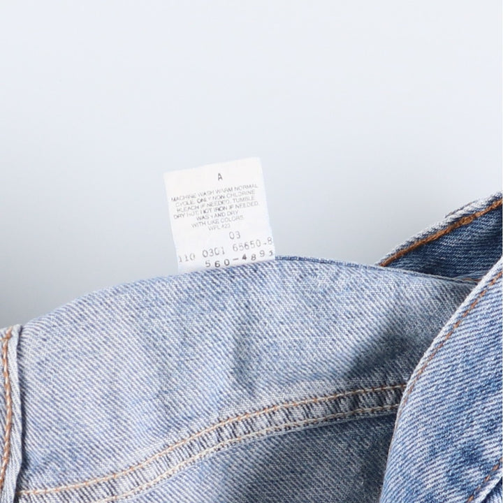 2000'S Levi's 560 Loose Fit Tapered Denim Pants, Black, Men's, Size W33 cotton blue type Vintage Second Hand