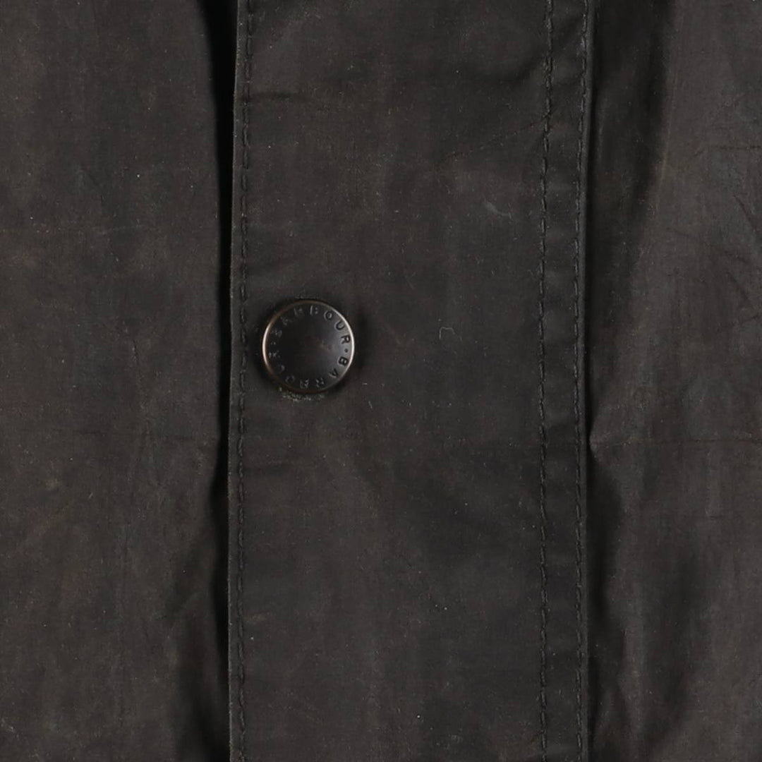 2000'S Barbour BEDALE 3 Warrant Waxed Cotton Oiled Jacket, Made in England, C38, Men's Size M cotton Charcoal Vintage Second Hand