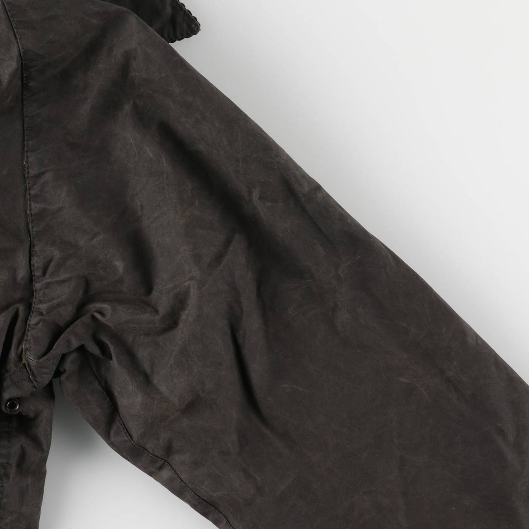 2000'S Barbour BEDALE 3 Warrant Waxed Cotton Oiled Jacket, Made in England, C38, Men's Size M cotton Charcoal Vintage Second Hand