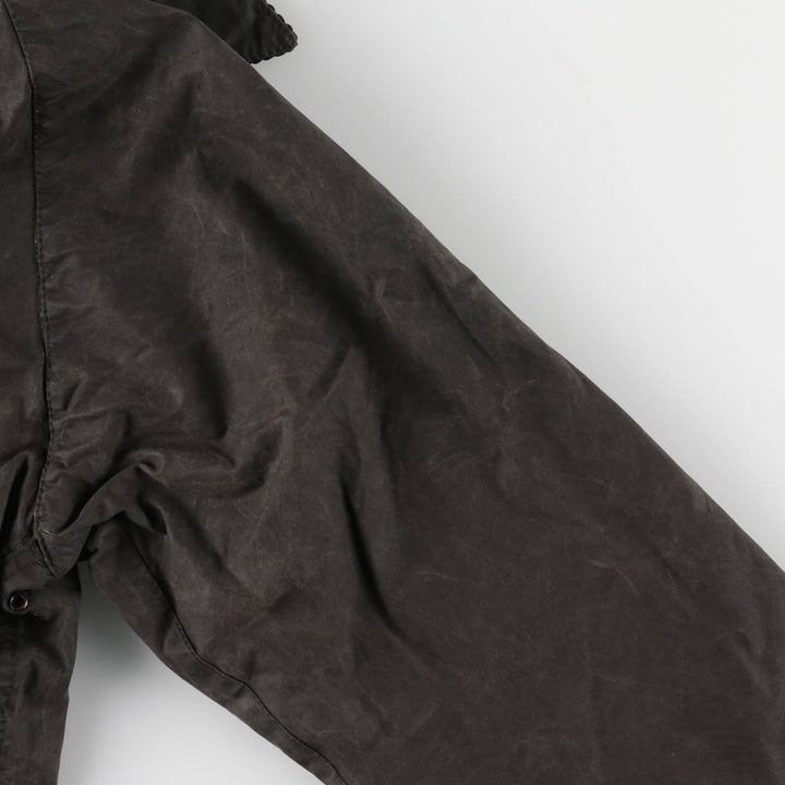 2000'S Barbour BEDALE 3 Warrant Waxed Cotton Oiled Jacket, Made in England, C38, Men's Size M cotton Charcoal Vintage Second Hand