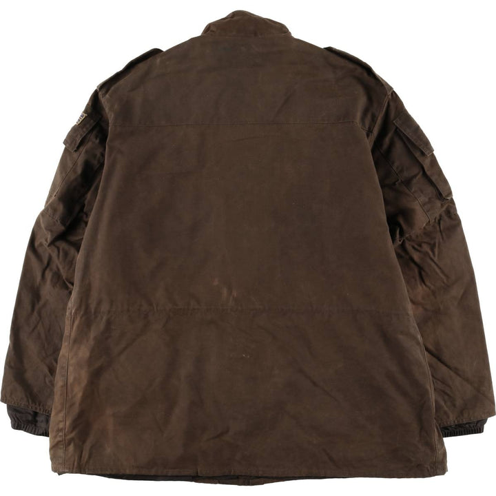 2000s~ Barbour COWEN COMMANDO JACKET, waxed cotton, 3-warrant oiled jacket, made in the UK, C44, men's size L Waxed cotton brown type Vintage Second Hand