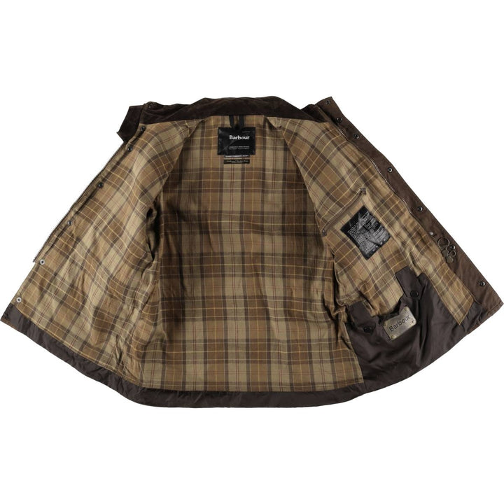 2000s~ Barbour COWEN COMMANDO JACKET, waxed cotton, 3-warrant oiled jacket, made in the UK, C44, men's size L Waxed cotton brown type Vintage Second Hand