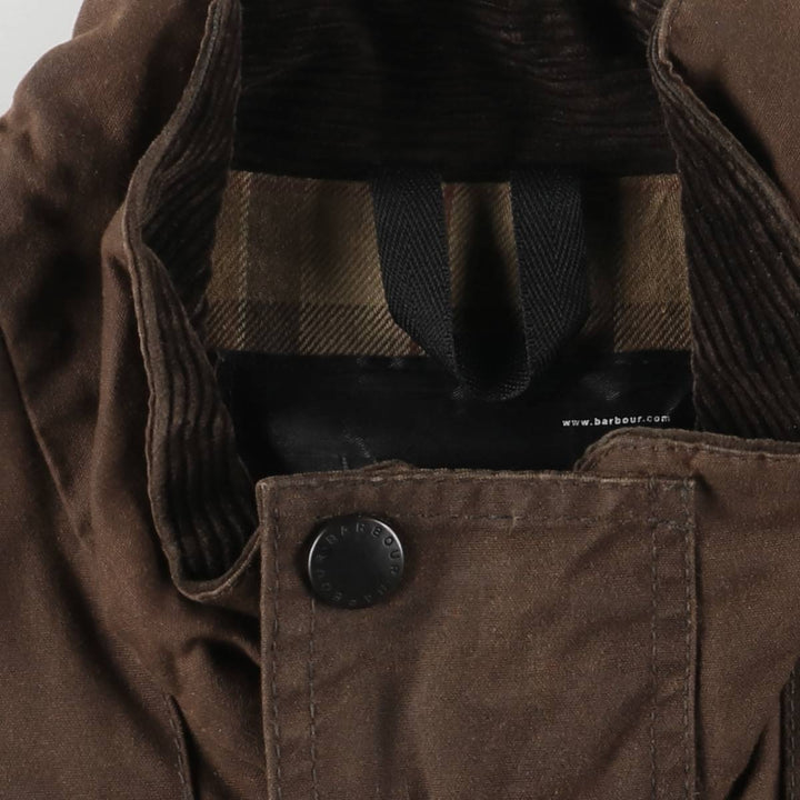 2000s~ Barbour COWEN COMMANDO JACKET, waxed cotton, 3-warrant oiled jacket, made in the UK, C44, men's size L Waxed cotton brown type Vintage Second Hand
