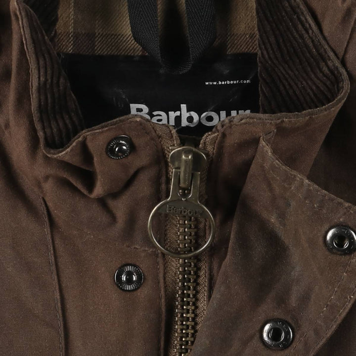 2000s~ Barbour COWEN COMMANDO JACKET, waxed cotton, 3-warrant oiled jacket, made in the UK, C44, men's size L Waxed cotton brown type Vintage Second Hand