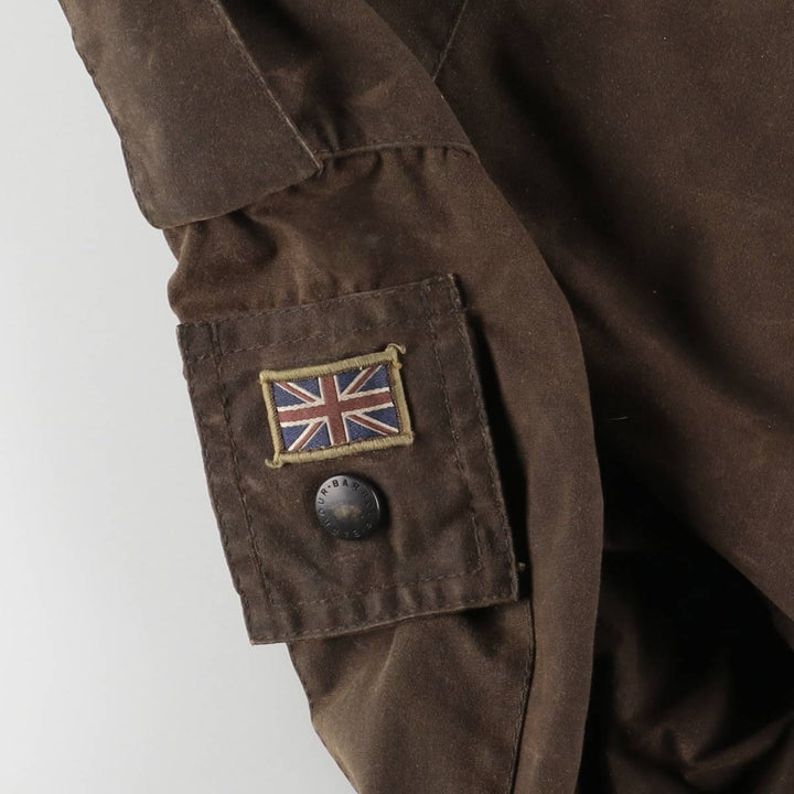 2000s~ Barbour COWEN COMMANDO JACKET, waxed cotton, 3-warrant oiled jacket, made in the UK, C44, men's size L Waxed cotton brown type Vintage Second Hand