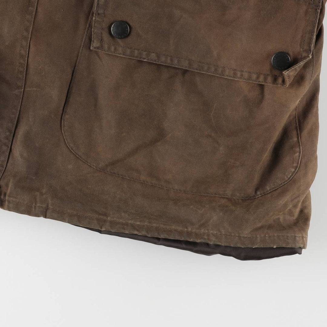 2000s~ Barbour COWEN COMMANDO JACKET, waxed cotton, 3-warrant oiled jacket, made in the UK, C44, men's size L Waxed cotton brown type Vintage Second Hand