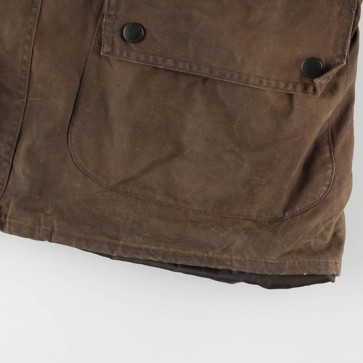 2000s~ Barbour COWEN COMMANDO JACKET, waxed cotton, 3-warrant oiled jacket, made in the UK, C44, men's size L Waxed cotton brown type Vintage Second Hand