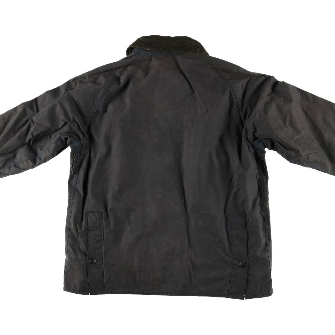 80s-90'S Barbour Bedale (formerly 3 Warrant) waxed cotton oiled jacket, made in England, men's size L cotton Charcoal Vintage Second Hand