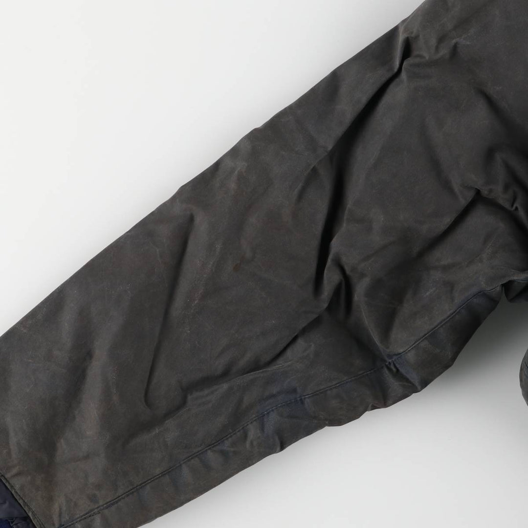 80s-90'S Barbour Bedale (formerly 3 Warrant) waxed cotton oiled jacket, made in England, men's size L cotton Charcoal Vintage Second Hand
