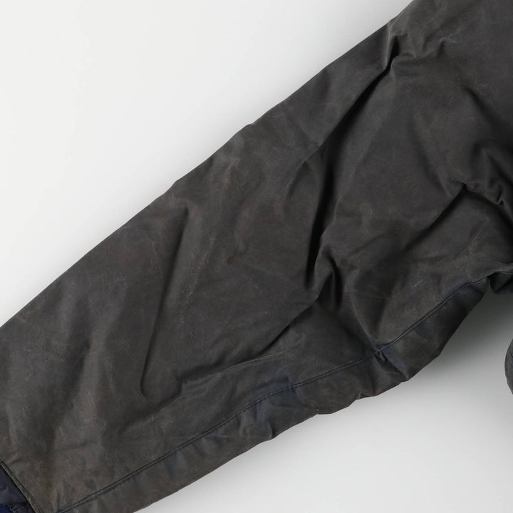 80s-90'S Barbour Bedale (formerly 3 Warrant) waxed cotton oiled jacket, made in England, men's size L cotton Charcoal Vintage Second Hand