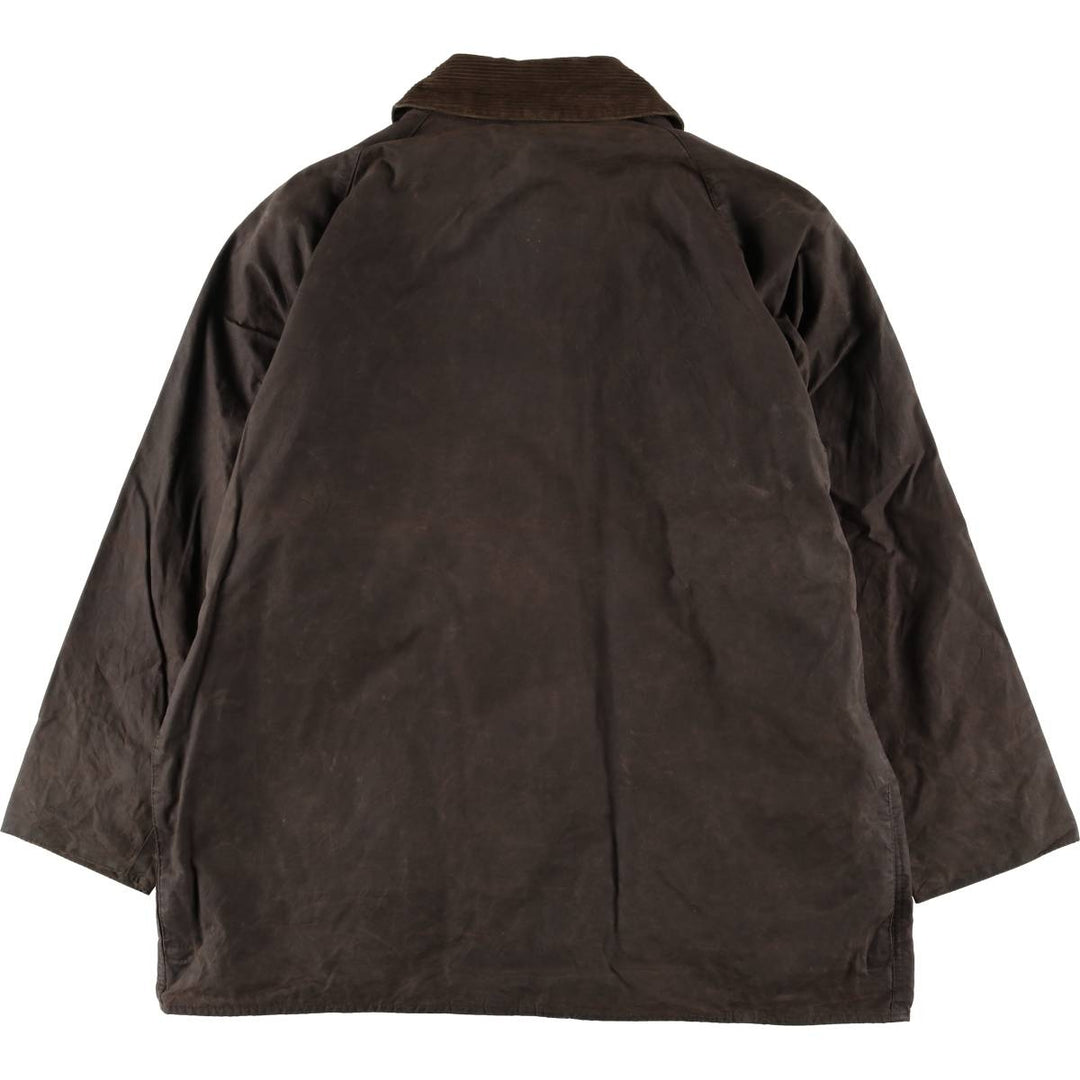 90'S Barbour BEAUFORT Beaufort Old 3 Warrant Oiled Hunting Jacket Made in England Men's XL cotton brown type Vintage Second Hand