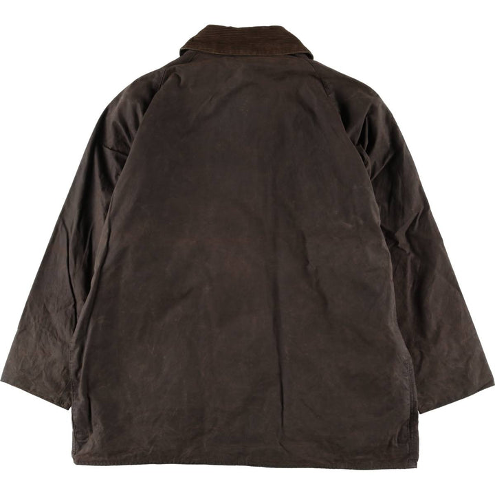90'S Barbour BEAUFORT Beaufort Old 3 Warrant Oiled Hunting Jacket Made in England Men's XL cotton brown type Vintage Second Hand