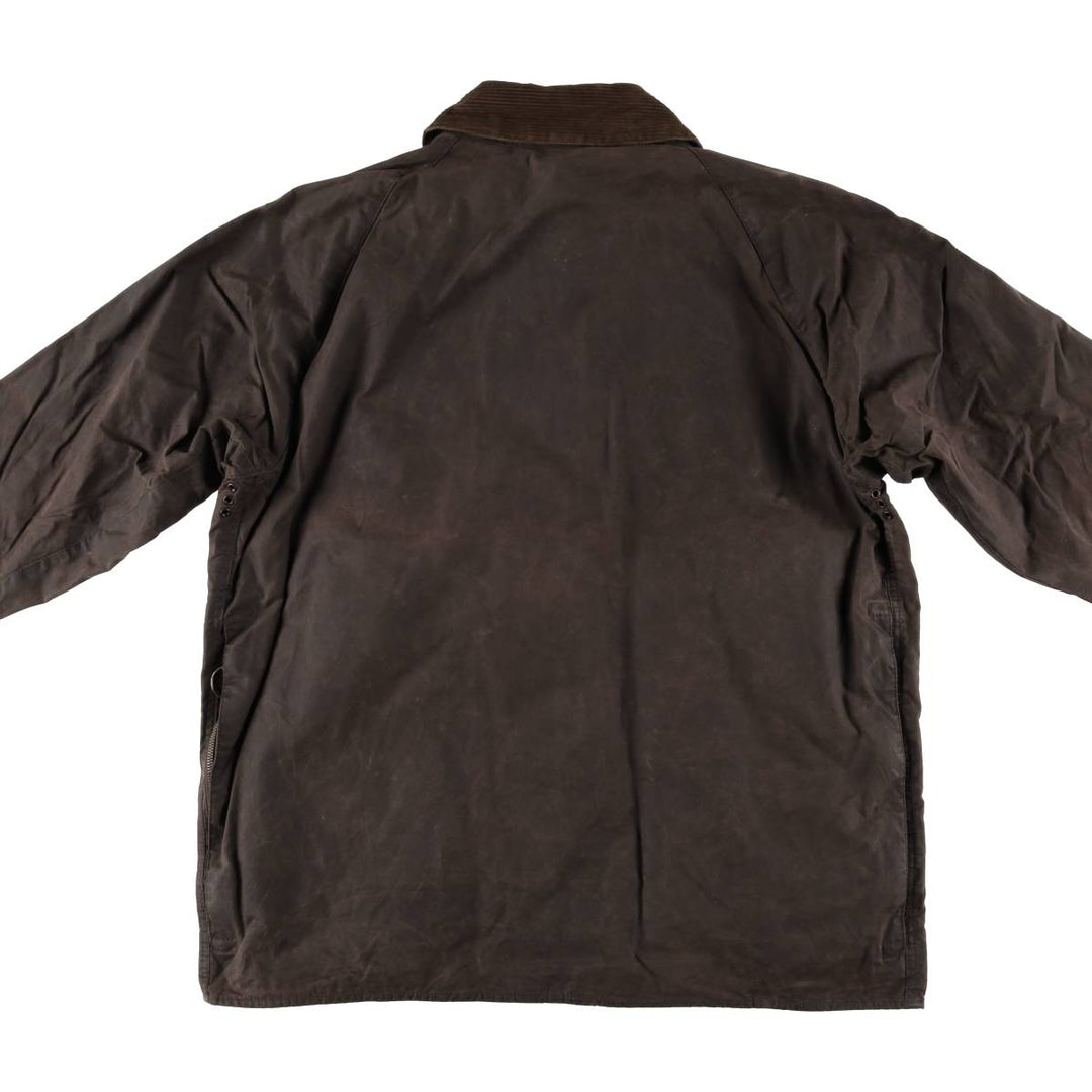 90'S Barbour BEAUFORT Beaufort Old 3 Warrant Oiled Hunting Jacket Made in England Men's XL cotton brown type Vintage Second Hand