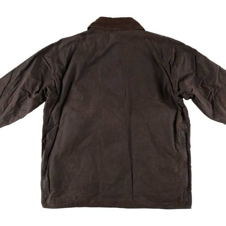 90'S Barbour BEAUFORT Beaufort Old 3 Warrant Oiled Hunting Jacket Made in England Men's XL cotton brown type Vintage Second Hand