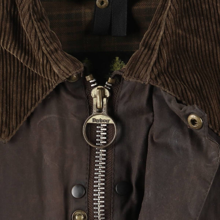 90'S Barbour BEAUFORT Beaufort Old 3 Warrant Oiled Hunting Jacket Made in England Men's XL cotton brown type Vintage Second Hand