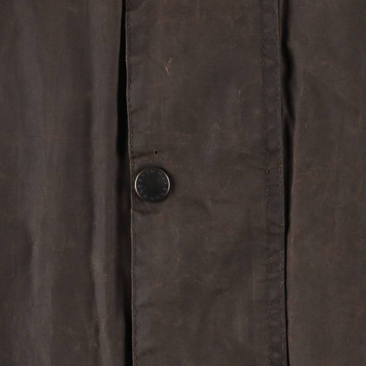 90'S Barbour BEAUFORT Beaufort Old 3 Warrant Oiled Hunting Jacket Made in England Men's XL cotton brown type Vintage Second Hand