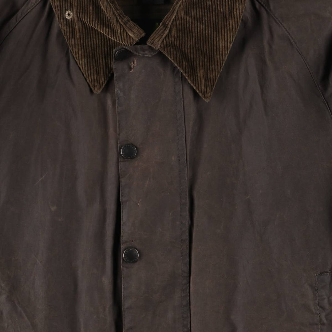 90'S Barbour BEAUFORT Beaufort Old 3 Warrant Oiled Hunting Jacket Made in England Men's XL cotton brown type Vintage Second Hand