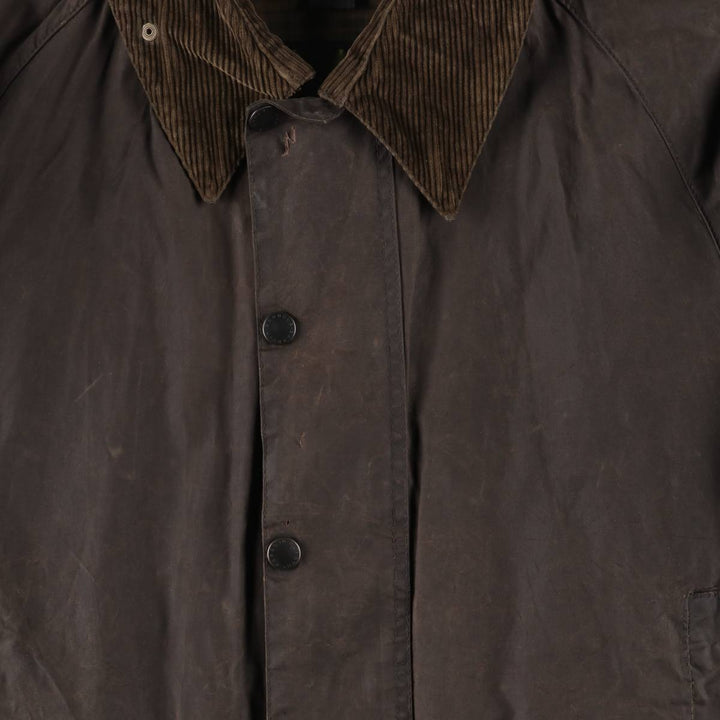 90'S Barbour BEAUFORT Beaufort Old 3 Warrant Oiled Hunting Jacket Made in England Men's XL cotton brown type Vintage Second Hand