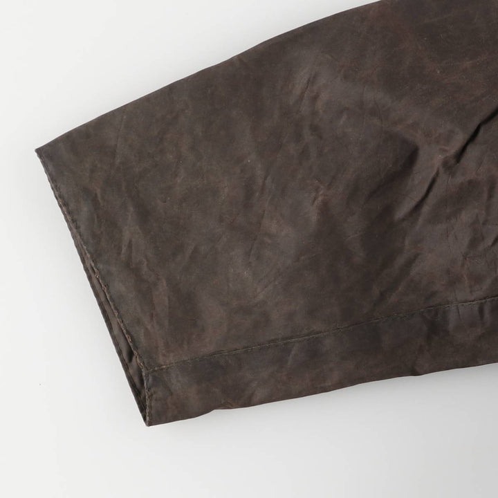 90'S Barbour BEAUFORT Beaufort Old 3 Warrant Oiled Hunting Jacket Made in England Men's XL cotton brown type Vintage Second Hand