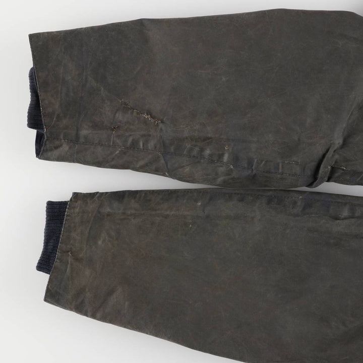 1990'S Barbour Bedale (formerly 3 Warrant) waxed cotton oiled jacket, Made in England, C42, Men's Size L cotton Khaki type Vintage Second Hand