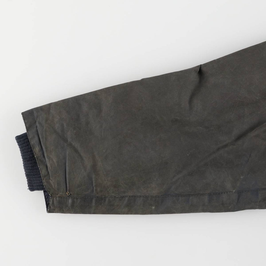 1990'S Barbour Bedale (formerly 3 Warrant) waxed cotton oiled jacket, Made in England, C42, Men's Size L cotton Khaki type Vintage Second Hand