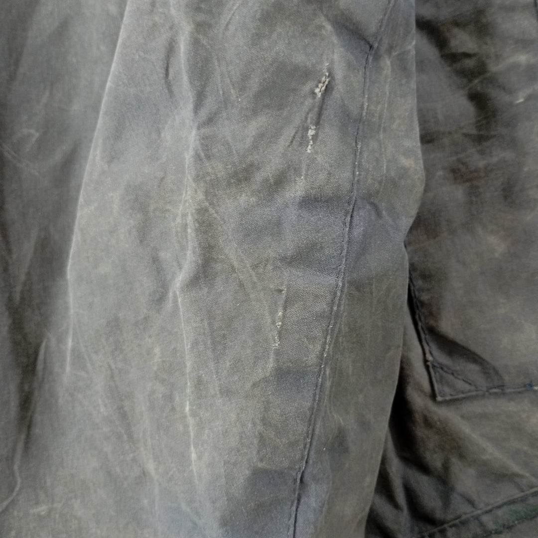 1990'S Barbour Bedale (formerly 3 Warrant) waxed cotton oiled jacket, Made in England, C42, Men's Size L cotton Khaki type Vintage Second Hand