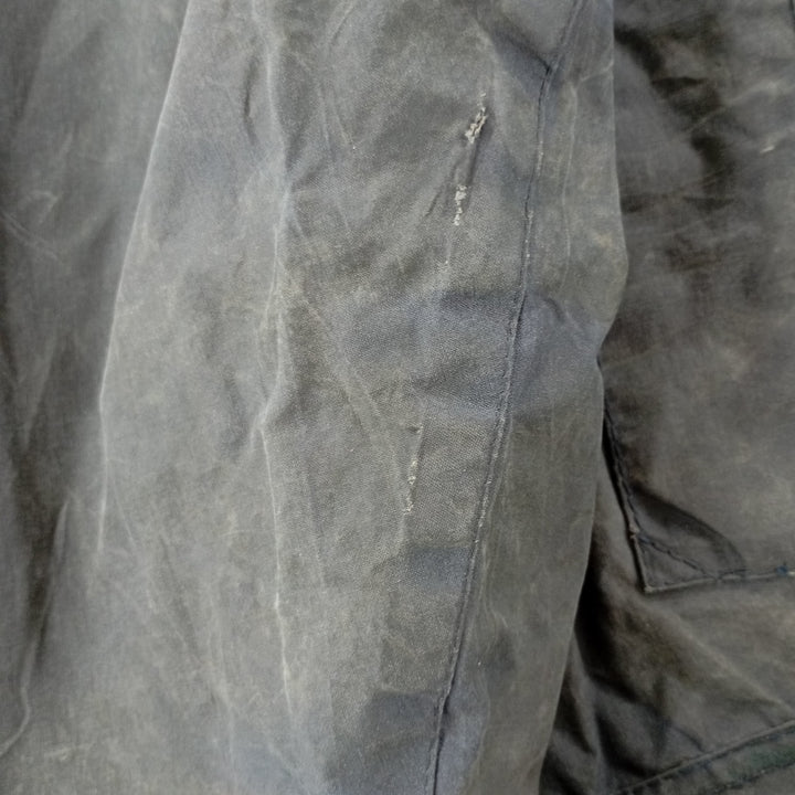 1990'S Barbour Bedale (formerly 3 Warrant) waxed cotton oiled jacket, Made in England, C42, Men's Size L cotton Khaki type Vintage Second Hand