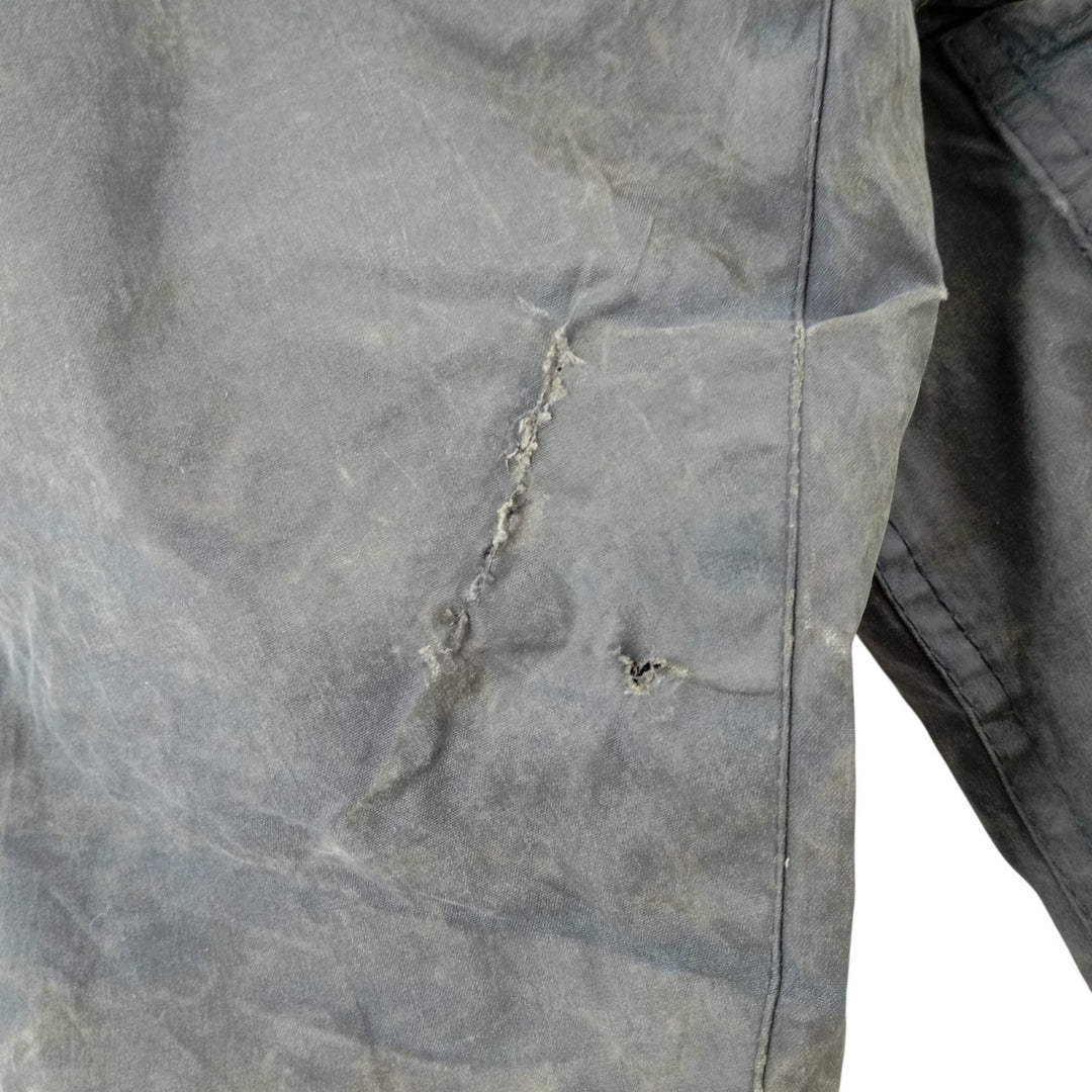 1990'S Barbour Bedale (formerly 3 Warrant) waxed cotton oiled jacket, Made in England, C42, Men's Size L cotton Khaki type Vintage Second Hand