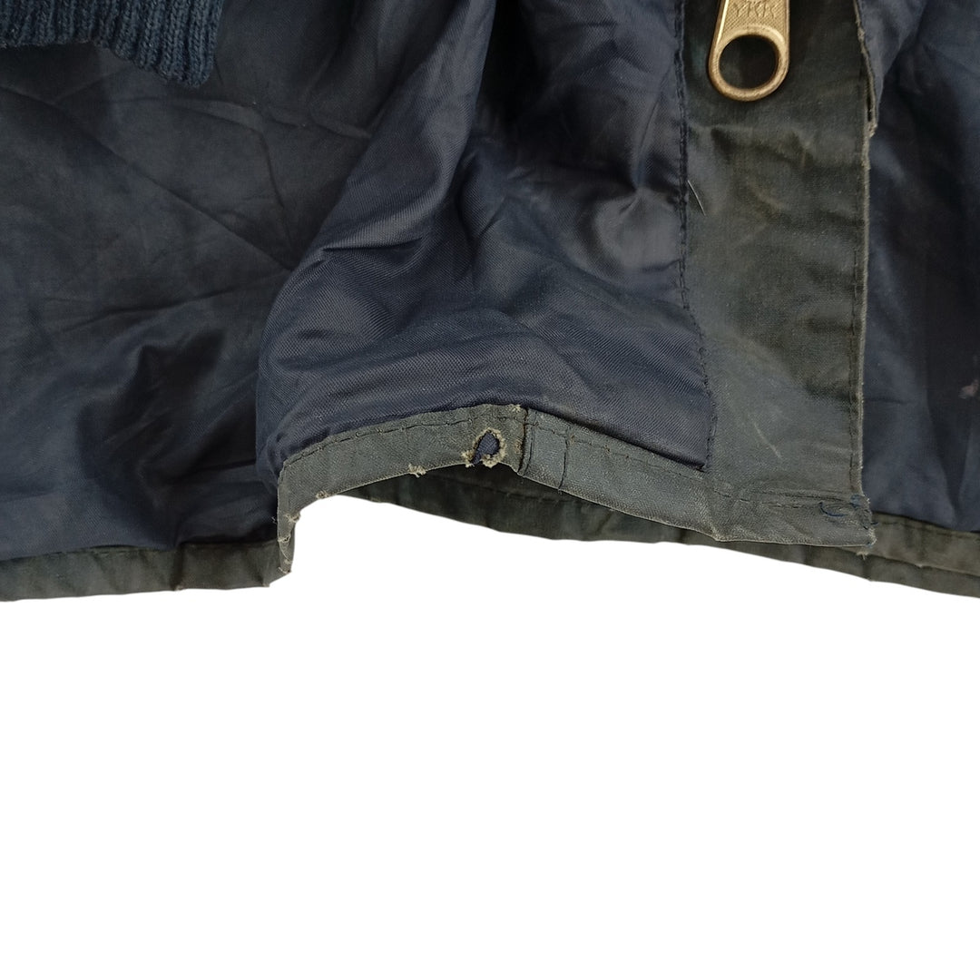 1990'S Barbour Bedale (formerly 3 Warrant) waxed cotton oiled jacket, Made in England, C42, Men's Size L cotton Khaki type Vintage Second Hand