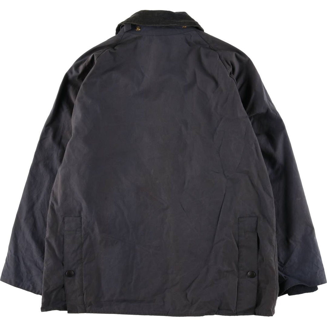 1990'S Barbour Bedale (formerly 3 Warrant) waxed cotton oiled jacket, made in England, C40, men's size M cotton navy blue type Vintage Second Hand