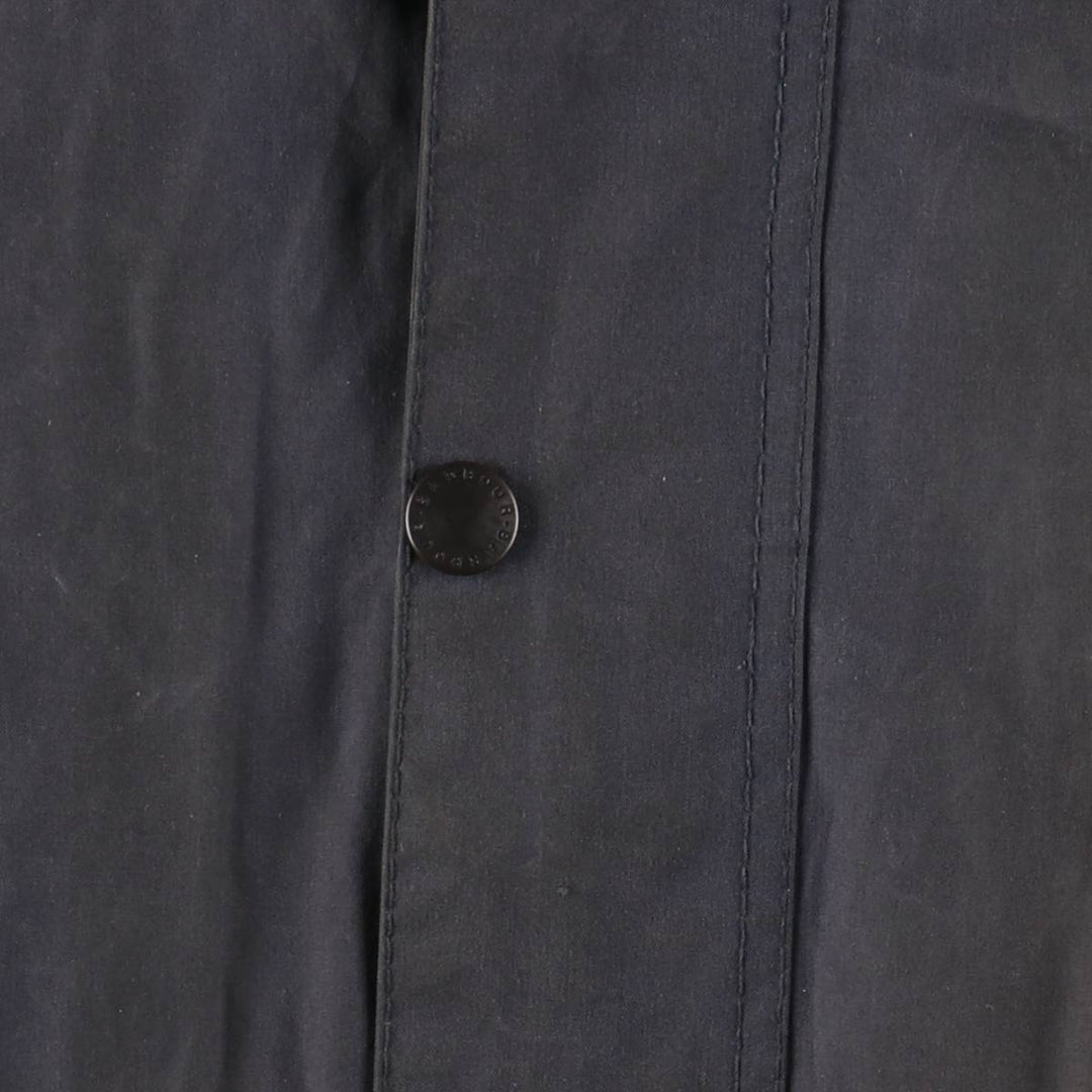 1990'S Barbour Bedale (formerly 3 Warrant) waxed cotton oiled jacket, made in England, C40, men's size M cotton navy blue type Vintage Second Hand