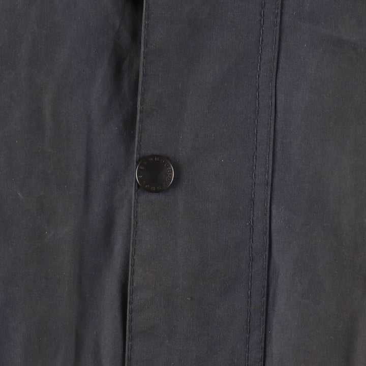 1990'S Barbour Bedale (formerly 3 Warrant) waxed cotton oiled jacket, made in England, C40, men's size M cotton navy blue type Vintage Second Hand