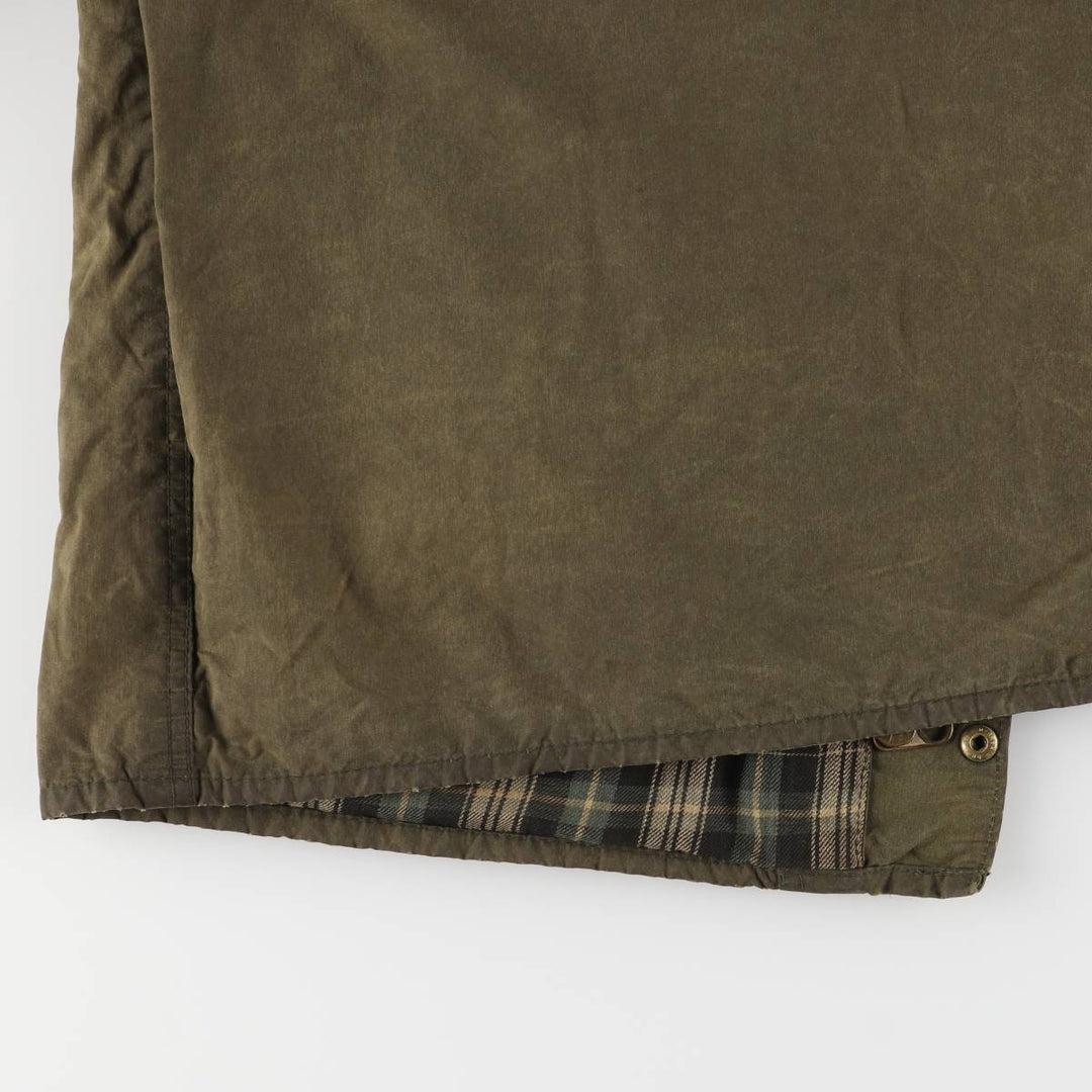 80s-90'S Barbour GAMEFAIR 3-Warrant Waxed Cotton Oiled Jacket, Made in England, C44, Men's Size L cotton Khaki type Vintage Second Hand