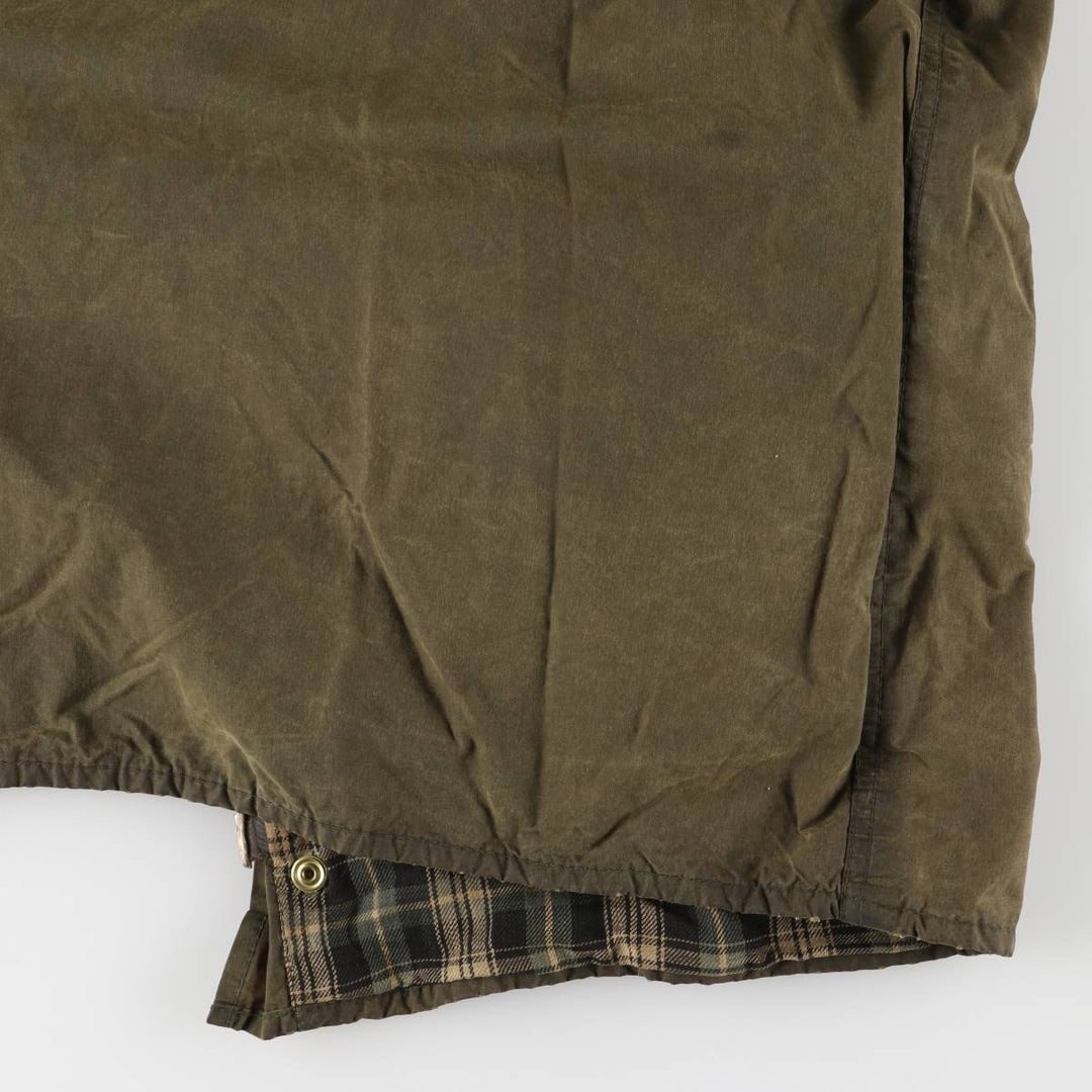 80s-90'S Barbour GAMEFAIR 3-Warrant Waxed Cotton Oiled Jacket, Made in England, C44, Men's Size L cotton Khaki type Vintage Second Hand