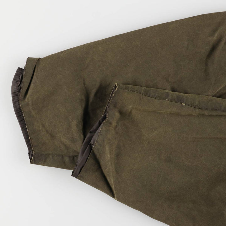 80s-90'S Barbour GAMEFAIR 3-Warrant Waxed Cotton Oiled Jacket, Made in England, C44, Men's Size L cotton Khaki type Vintage Second Hand
